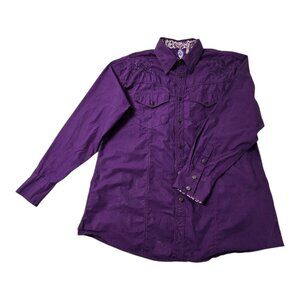 Franky Max Men's Shirt with embroidery XL Purple